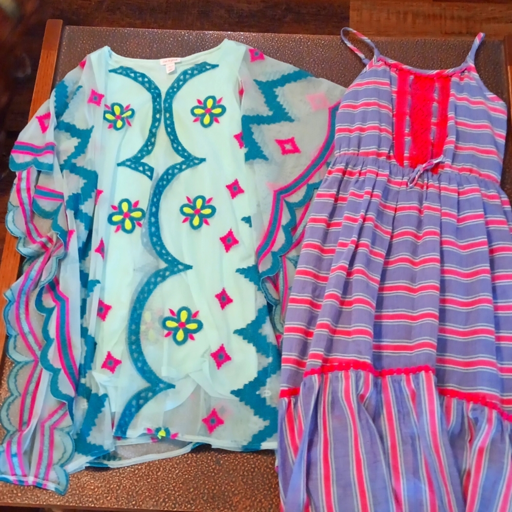 Two girls, size large, dresses.